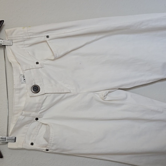 Vintage Y2K Cache Elegant White Wide Leg Denim Jeans Size 8 - Picture 2 of 11